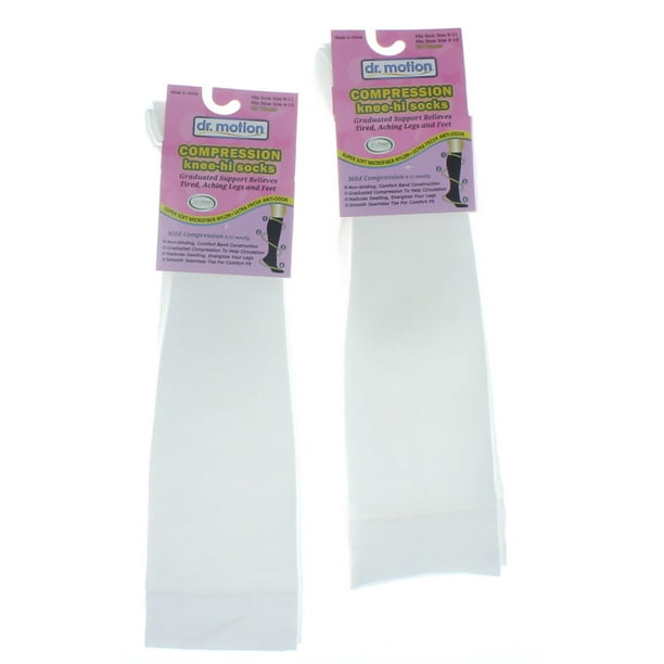 Size Motion Mild Compression 8-15mmHg Knee-Hi Women's Socks 2 Pairs Dr 9-11 Size Motion Mild Compression 8-15mmHg Knee-Hi Women's Socks 2 Pairs Dr 9-11
